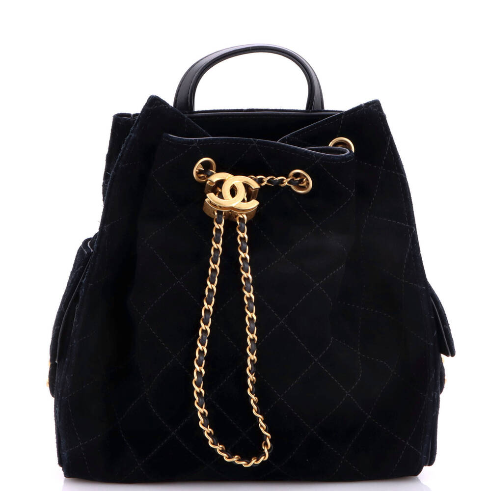 Chanel Medium 25 Backpack Quilted Suede